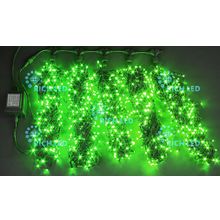 Rich LED RL-S5*20-B G Уличная светодиодная гирлянда Спайдер, 5 нитей по 20 м, зеленый, пост свечение, провод черный