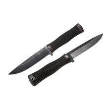 Нож Старлей (сталь рессорная 65Г), черный, резина