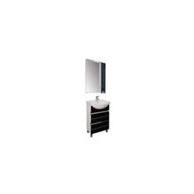Aquanet Мебель для ванной Доминика 55 (белый фасад черный) - Тумба Доминика 55 белая (фасад черный)