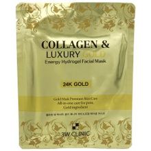3W Clinic Collagen & Luxury Gold Energy Hydrogel Facial Mask 1 тканевая маска