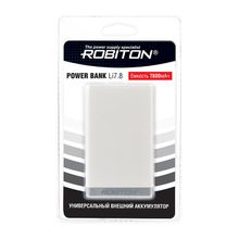 Внешний аккумулятор ROBITON POWER BANK Li7.8-W 7800мАч белый BL1