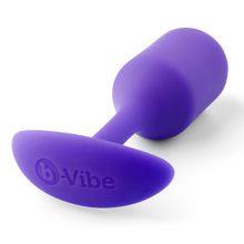 Фиолетовая пробка для ношения B-vibe Snug Plug 2 - 11,4 см. Фиолетовый