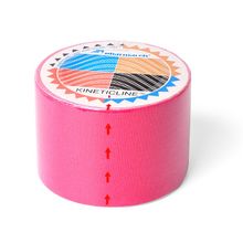 Pharmacels Кинезио тейп розовый 5 см х 5 м (Тейп спортивный) (кинезиотейп, пластырь тейп от боли) 1 рулон KINETICLINE tape