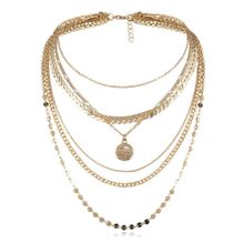 Многослойное колье под золото (арт. 81132-7)