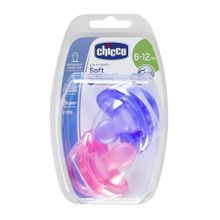 Пустышка Physio Soft, 2 шт., 6-12 мес., силикон, для девочек, 310210208