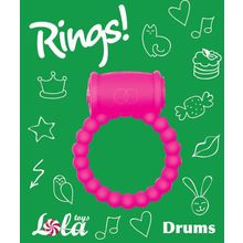 Lola toys Розовое эрекционное кольцо Rings Drums (розовый)
