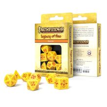 Набор кубиков Pathfinder "Legacy of Fire Dice Set", 7 шт, желто-красный