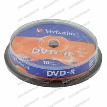 Диск Verbatim DVD-R 4.7GB 16X кейкбокс (10)