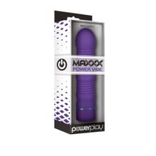 Фиолетовый ребристый вибромассажёр Maxx Power Vibe - 19 см. Фиолетовый