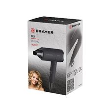 Фен Brayer BR3040, 1400 Вт, 2 скорости, узкий концентратор, складная ручка, съемный фильтр, 1,8 м