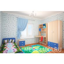 Детская мебель ЖИЛИ-БЫЛИ, комплект-4 синий