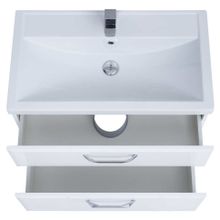Тумба подвесная Sanstar Cristal 80 2 ящ, белая (ум-к Фостер 80)
