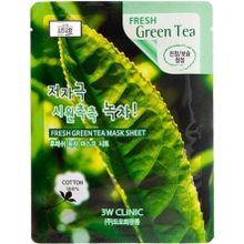 3W Clinic Fresh Green Tea Mask Sheet 1 тканевая маска