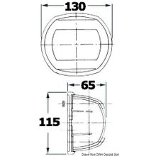 Osculati Maxi 20 AISI 316 135° white 12V navigation light, 11.411.74