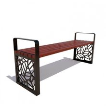 Садово-парковая скамейка «СЕВАСТОПОЛЬ» без спинки, банкетка (3,0м)