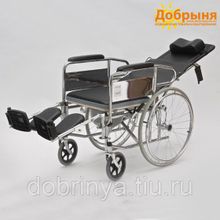 Кресло инвалидное с санитарным оснащением и откидной спинкой FS609GC
