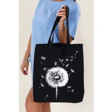 сумка с принтом - одуванчик | цвет черный