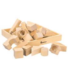 Конструктор ALATOYS К2400 Городок неокрашенный (40 дет)