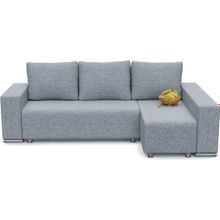 Смарт Диван угловой Маркиз Серая рогожка Еврокнижка