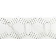 Azulev Calacatta White Hexa Decor Matt Slimrect 25x65 см