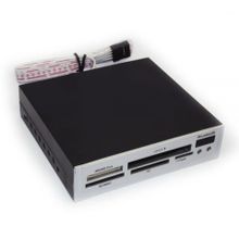 Карт-ридер внутренний 3.5 Gembird Silver USB2.0 + Bluetooth (FDI2-ALLIN1-S-BT)"