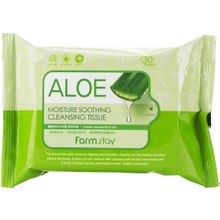 Farmstay Aloe Moisture Soothing Cleansing Tissue 30 салфеток в пачке