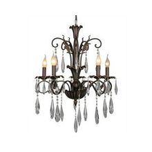 Подвесная люстра "свечи" OML-780 кофейный с позолотой хрусталь E14 5*40W 220V арт.OML-78003-05