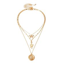 Многослойное колье "Бабочка и змея" (арт. 81065-7)