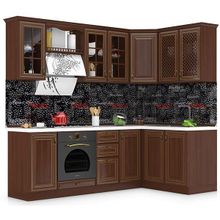 Любимый Дом Кухня Кантри Орех № 12 240+140 см. угловая, универсальная сборка ID - 287632