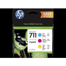 Картридж hp p2v32a 3-pack print cartridge №711  3*29ml  cyan magenta yellow для hp dj t120 t520