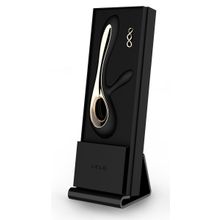 Lelo Черный вибратор с клиторальным отростком Soraya Black - 22 см. (черный)