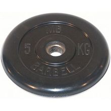 Диск обрезиненный черный MB Barbell d-31mm  5кг