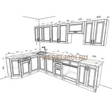 Кухня БЕЛАРУСЬ-8.4 модульная угловая. Варианты правый, левый