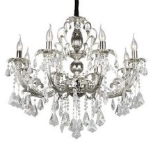 Подвесная люстра "свечи" OML-777 состаренное серебро хрусталь E14 8*60W 220V арт.OML-77713-08