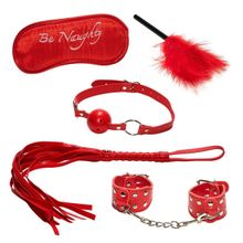 Джага-Джага Эротический набор БДСМ из 5 предметов в красном цвете (красный)