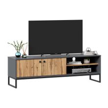 Алмаз. Любимый дом Лофт Тумба ТВ (Дуб Вотан Оникс Серый)