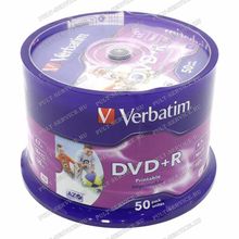 Диск Verbatim DVD+R 4.7GB 16X кейкбокс (50)