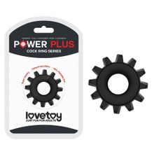 Чёрное эрекционное кольцо для пениса Power Plus (70612)