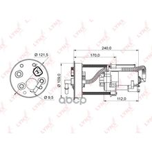 Фильтр Топливный LYNXauto арт. LF953M