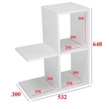Полка навесная и настольная Вайт №1, 500х300х632, Белый