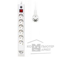 Buro Сетевой фильтр, 6 розеток, 5 метров  BU-SP5 USB 2A-W, белый коробка