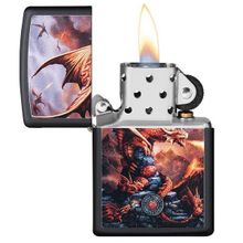 Зажигалка черная Zippo Anne Stokes с покрытием Black Matte