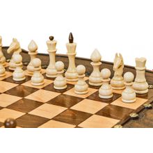 Шахматы + нарды резные "Гамбит 2" 60, Simonyan (as103)