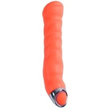 Оранжевый силиконовый G-вибратор PURRFECT SILICONE G-SPOT VIBRATOR - 17,7 см. (84382)