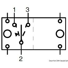 Osculati ON-OFF switch N. 2 white bulbs 12 V, 14.192.06