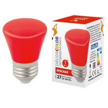 Volpe Лампа светодиодная Volpe E27 1W красная LED-D45-1W RED E27 FR С BELL UL-00005638 ID - 266373
