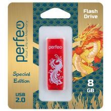 8Gb Perfeo C04 Red Phoenix USB 2.0 (PF-C04RP008)