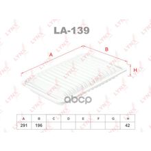 Фильтр Воздушный Toyota Camry Acv4# LYNXauto арт. LA139