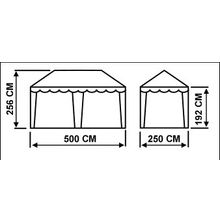 Шатер Митек Беседка 2,5х5 м без стенок (2 места) (белый)