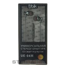 Ub Гарнитура с микрофоном Ubik, UE-04M черные